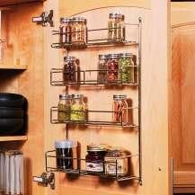 Feeny Fesr 18Fn 13-.75 In. Wide 4-Tier Spice Rack - Frosted Nickel