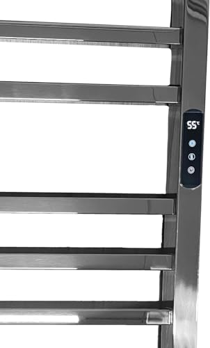 Toalheiro Térmico Grande Quadrado Inox Bivolt com Timer Embutido - Kzi (Fio Lado Esquerdo, Grande)