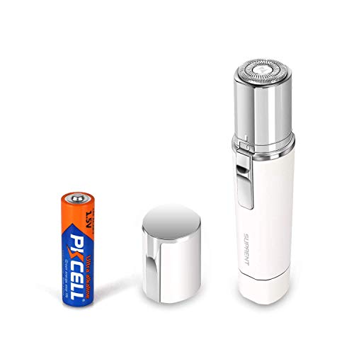 SUPRENT Facial Hair Removal for Women, Facial Hair Remover for Cheek, Lips, Chin and Neck, IPX7 Waterproof, 1 AA Battery-Include (Crystal White)