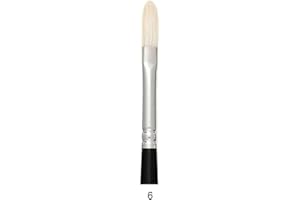 Trekell Hog Bristle Long Handle Artist Brushes for Oil Painting Filbert - 400KF Series / 6