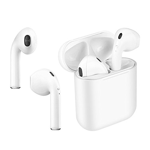 Wireless Headset, TWS Stereo Bluetooth Headset with Charger, Mini Built-in Headphones for iPhone 7, 7 Plus, 6S, 6S Plus, 6, SE, 5S, 5, Samsung Galaxy S7, S8 and Android Phones