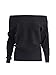 Simplee Women's Casual Off Shoulder Bat Long Sleeve Pullover Knitted Sweater Jumper