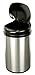 NINESTARS DZT-40-8 Automatic Touchless Infrared Motion Sensor Trash Can, 11 Gal 40L, Stainless Steel Base (Round, Black Lid)