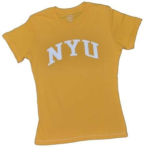 NYU Bobcats T-shirt - Ladies By League - Yellow - Junior Women - XL (16-18)