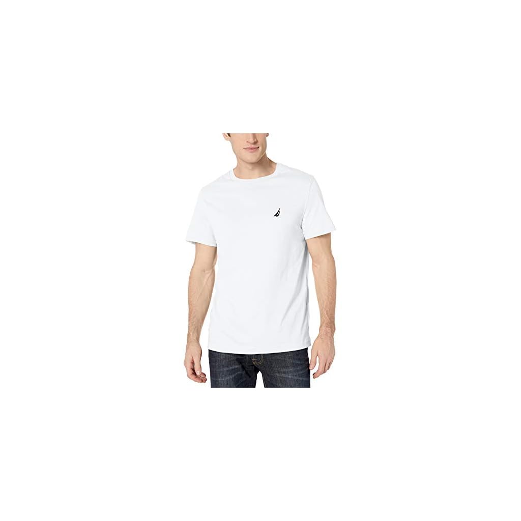 Nautica Maglietta Bambino E Ragazzo A Maniche Corte - Girocollo, Puro Cotone Jersey, Con Logo Ricamato, Taglie 8-20
