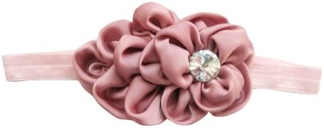 Tou Baby Girl's Rose Flower Headwear Diamante Hair Accessories 0-4years Old (Cameo brown)