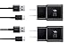 2 Pack Samsung Black OEM Adaptive Fast Rapid Wall Charger and Type-C USB Cable for Samsung Galaxy S8 Active