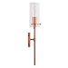 Effimero One-Light Wall Vanity Corridor Sconce Lamp, Copper with Clear Glass Cylinder Linea di Liara LL-WL31-CU