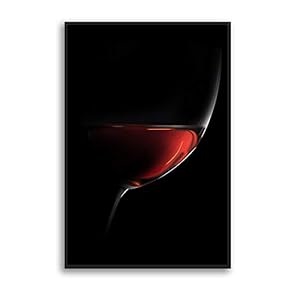 Framed Canvas Wall Art Wine Glass Canvas Prints Home Artwork Decoration for Living Room,Bedroom - 16x24 inches