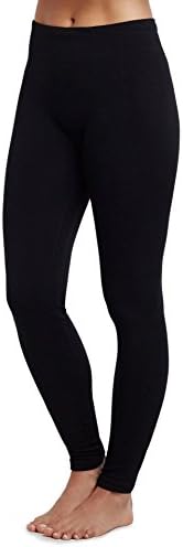 Cuddl Duds Plush Seamless Legging, Black, Large