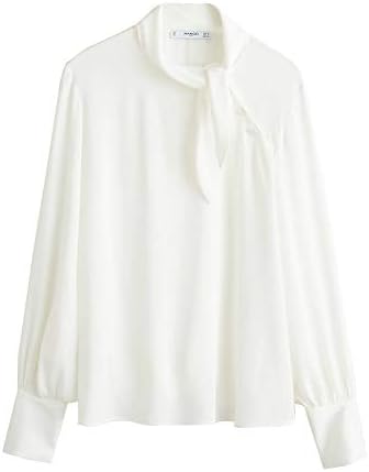 MANGO Women Tie-Neck Blouse 31013829