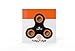 Black Fidget Spinner EDC for Stress, Focus, Spinning Fidgeting and Anxiety Toy for Adults and Children with ADHD, OCD, Hyperactivity Tri-Spinning Hybrid Si3N4 Ceramic Bearings, Orange and Black
