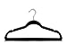 Jeronic Ultra Thin Non-Slip Velvet Clothes Hanger, Pack of 50, Black