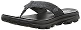 Skechers Performance Women's Go Walk Move Solstice Flip Flop, Black, 11 M US