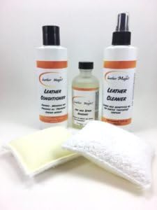 Leather Magic Leather Care kit, Cleans, Beautifies and Protects All Top Grain/Coated Leather