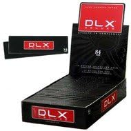 DLX DELUXE ROLLING PAPERS 84MM 50 LEAVES PER PACK / BOX OF 24 with Free BakeBros Silicone Container and Sticker Assorted Colors