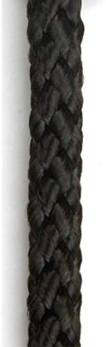 The Rope People 8-Plait Polyester Cord: 5mm Black 100m Reel