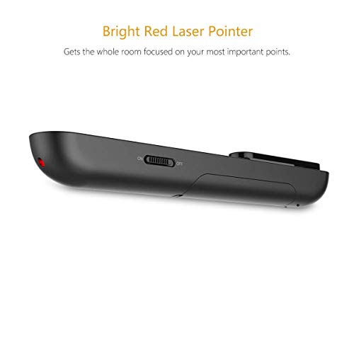 Wireless Presenter, TBBSC Presentation Remote,RF 2.4GHz Powerpoint Clicker Presentation Remote Control Pen (Black)