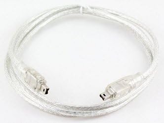 AAA PRODUCTSFirewire Cable for Canon MiniDV Camcorder - Replacment for CV-250F / CV-250 / CV250 / CV250F - 4 to 4 Pin i.LINK Lead (For PC & Mac)