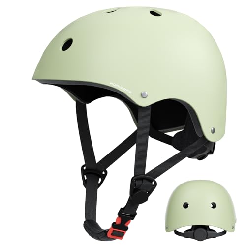 KORIMEFA Kinder Fahrradhelm Skaterhelm für 3-13 Jahre Jungen Mädchenn mit Knie-, Handgelenk- und Ellbogenpolster-Set, Kinderhelm Helm für Fahrrad Roll