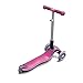 Globber 3 Wheel Folding Scooter with LED Lights (Pink)