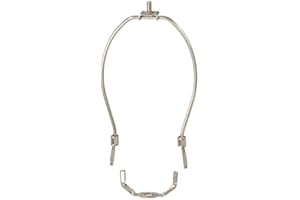 B&P Lamp® 10-1/2 Inch Regular Weight Lamp Shade Harp Holder for Table and Floor Lamps, Polished Nickel Finish
