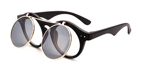 Classic Small Retro Steampunk Circle Flip Up Glasses/Sunglasses Cool Retro New Model