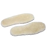 WOBAOS Sheepskin Replacement Insoles -Unisex Cozy Warm Thick Fleece Wool Insoles