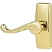 Ideal Security Door Lever for Storm and Screen Doors, Bright Brass (2-Piece Set)