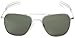 Randolph Aviator Square Sunglasses, 58, Matte Chrome, Bayonet, AGX Lenses