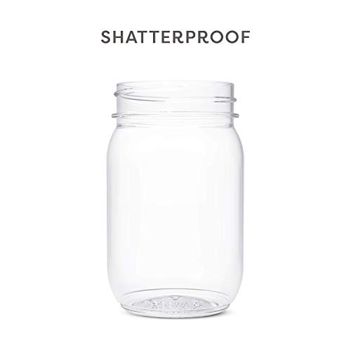 4 TOSSWARE+16oz+Mason+Jar+Shatterproof