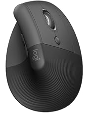 Logitech Lift Vertical Ergonomic Mouse, Wireless, Bluetooth or Logi Bolt USB receiver, Quiet clicks, 4 buttons, compatible with Windows/macOS/iPadOS, Laptop, PC - Graphite