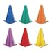 Champ Sprt Indoor/Outdoor Flexible Cone Set, Vinyl, Assorted Colors, 6/Set