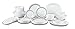 Corelle City Block Dinnerware Set with lids (74-Piece, Service for 12)