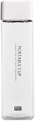 EIKdoulf02 480ml Creative Square Portable Sports Plastic Water Bottle Drinking Water Cup