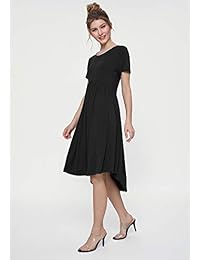 Weintee Vestido largo con bolsillos para mujer