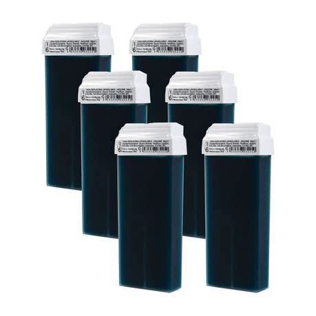 Techspa Azulene Roll On Wax Cartridges for Body Hair Removal (Pack of 6)