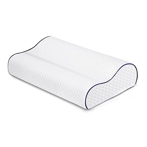 Fityou 安眠枕 低反発まくら 快眠枕 枕 pillow 二段階の選べる高さ 通気性 カバー洗濯可 肌触り良い 子供大人兼用 ホワイト(50*30*7/10CM)