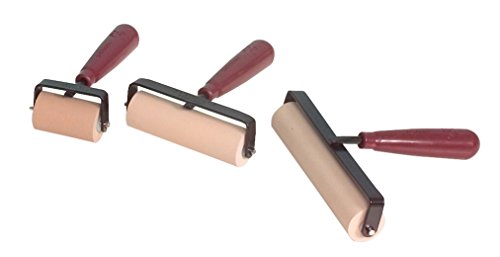 Speedball Deluxe Soft Rubber Brayer - 40/42 Durometer Roller With Heavy Duty Steel Frame - 2 Inches (4171)