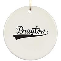 Weezag Brayton Christmas Tree Ornaments Holiday Decorations, Custom City Town Country Personalized Gifts, 9245A