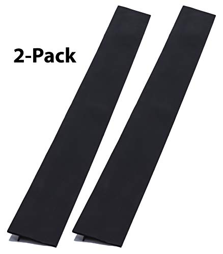 Silicone Counter Gap Cover for Kitchen Counters, Stoves, Appliance Gaps - 2-Pack, 25 Inches Each - Heat Resistant, Easy to Clean - Wide Spill Guard Covers Gaps Between Counters, Stovetop, Oven - Black