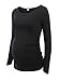 Ecavus Women's Maternity Tops Long Sleeve Clothes Flattering Side Ruched Pregnancy T-Shirt