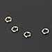 WSSROGY 4 Pack Yellow Gold Split Ring 6.2mm - Gold Wire Connector Charm Carrier for Jewelry Making and Repairs