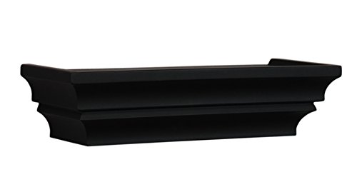 Kiera Grace Madison Contoured Wall Ledge & Shelf, 12-Inch, Black