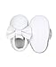 DESDEMONA Bow PU Leather Baby Boy Girl Infant Toddler Pre-walker Crib Shoes (M(5.11inches), White)