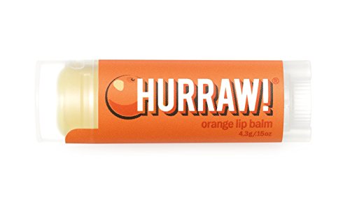 HURRAW!Orange Lip Balm, 3 Pack: Organic, Certified Vegan, Cruelty and Gluten Free. Non-GMO, 100% Natural Ingredients. Bee, Shea, Soy and Palm Free. Made in USACompact by Design (Amazon-developed Certification)
