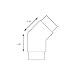 Flush Angle Fitting 135(45) Degree - Brushed Stainless Steel - 2