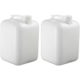 FastRack 5 Gallon Hedpak with Cap (Pack of 2) | BPA-free, Food-Grade, and Leak-Proof | White Water Container | Ideal for brewing, fermentation, or storage