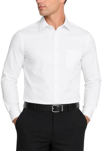 stafford men's regular fit easy care stretch dress shirt Stafford Mens Short Sleeve Easy-Care Stretch Dress Shirt Blue Size 18