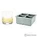 Pratico Kitchen Large Ice Tray, 4 Big 2.25 inch Ice Cubes for Whiskey and Cocktails, 2 Pack with Lids